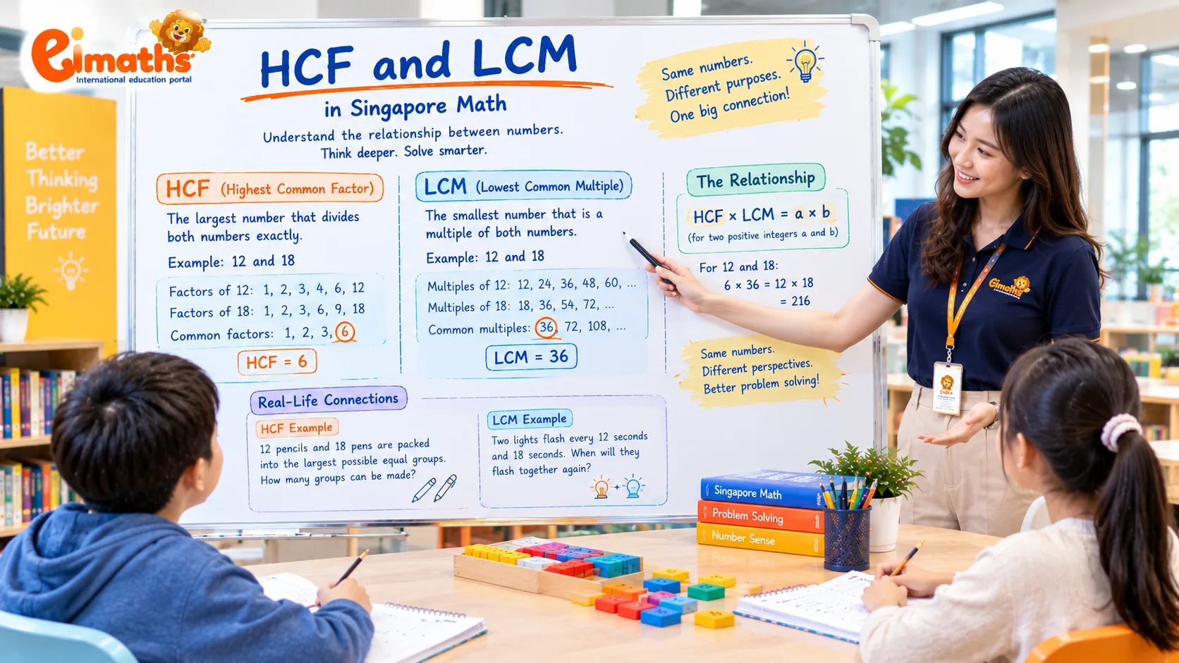 HCF และ LCM ใน Singapore Math