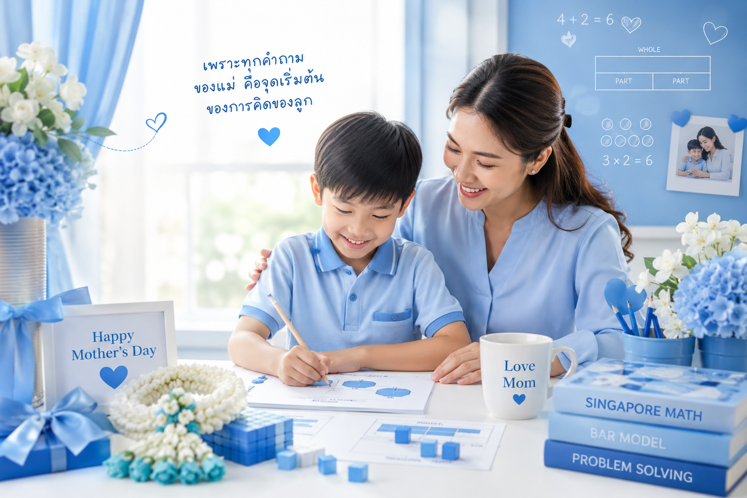 คณิตศาสตร์จากแม่สู่ลูก: เมื่อ “โจทย์คณิตศาสตร์” ไม่ได้มีแค่คำตอบ แต่มีความรักอยู่ในทุกขั้นตอน