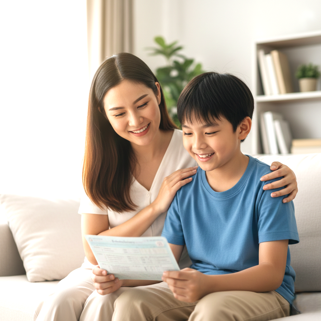 วิธีคุยกับลูกเรื่องคะแนนสอบ ไม่ให้ลูกรู้สึกกดดัน แต่กลับมีไฟในการเรียน